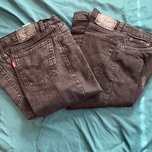 2 Levi’s Jeans Skinny Faded Black Size 28x28